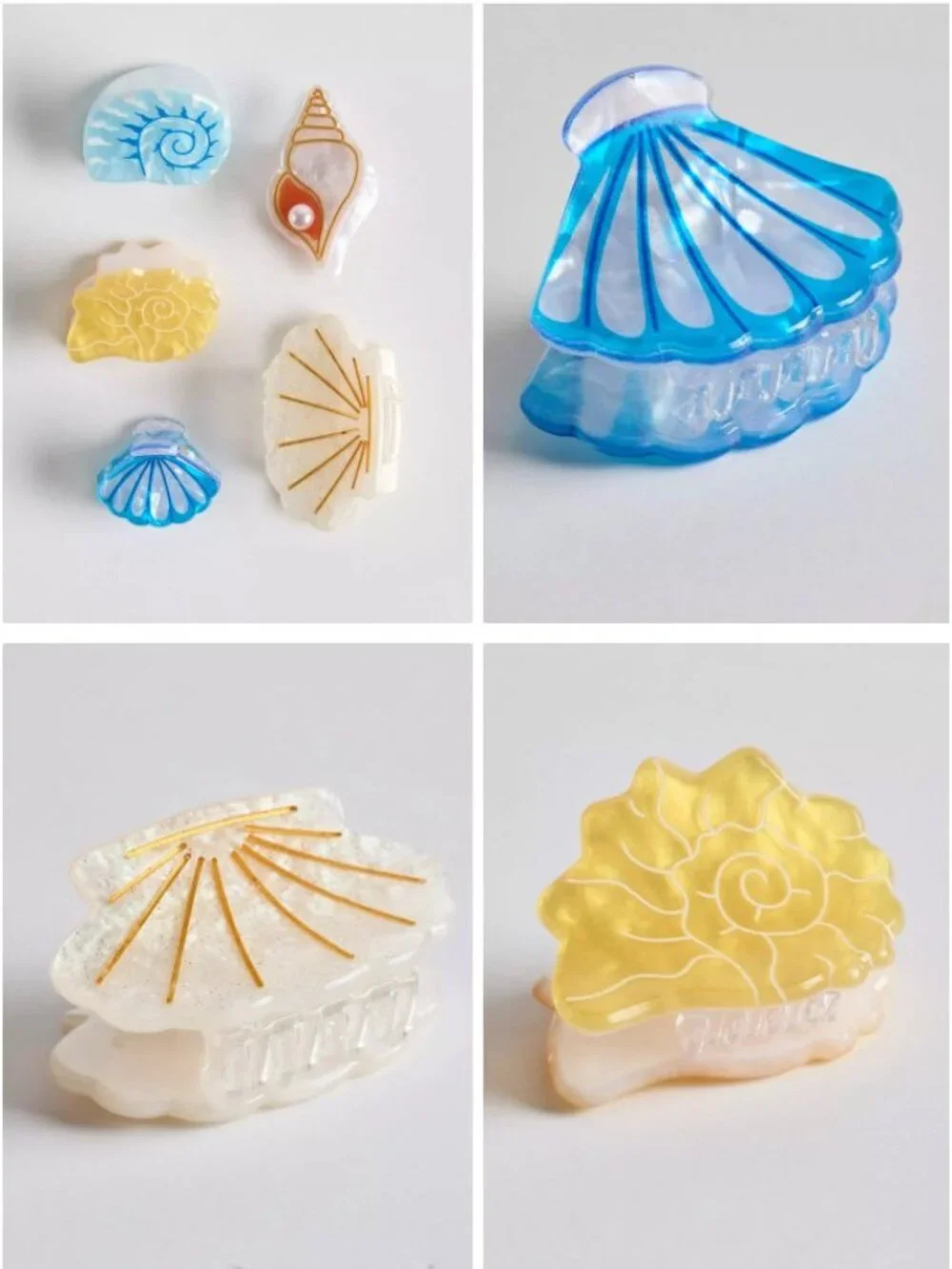 Torrid Shell Summer Clips - 5 Piece Multi Hair Clip Set